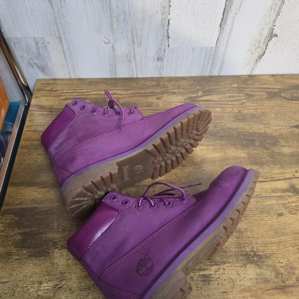 Girls Timberland Insulated Purple Boots A2830 Size 5.5